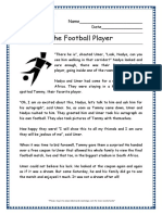 Football Player Grade 2 Comprehension
