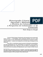 DONGHI, Túlio Halperin. Historiografia Colonial HispanoAmericana e Multiculturalismo