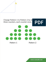 Change Pattern 1 To Pattern 2 by Moving Only Three Counters, Each Counter Once