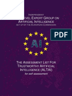 AI-HLEG (2020) Assessment List For Trustworthy Artificial Intelligence (ALTAI)