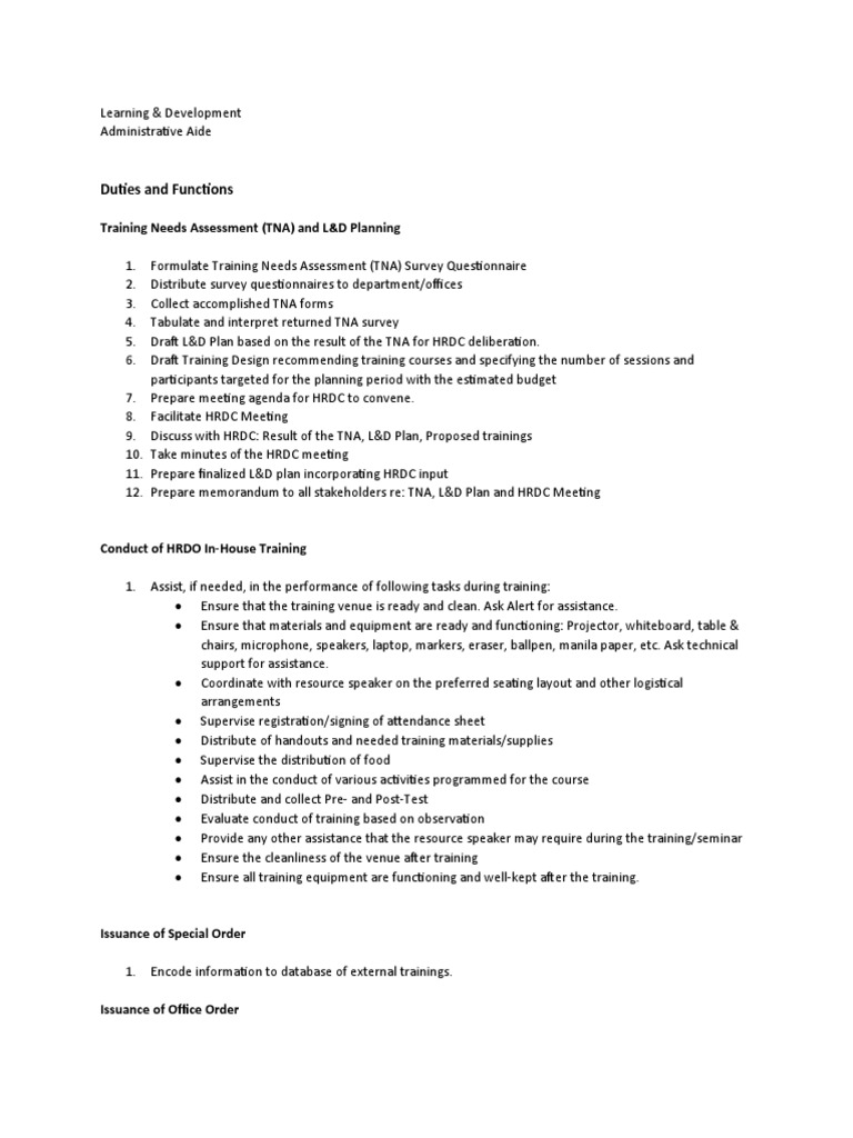 WHAT DOES A LEARNING AND DEVELOPMENT ADMINISTRATOR DO visual data 2