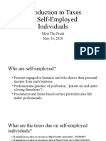 TRAIN Law - Taxation of Self-Employed Individuals