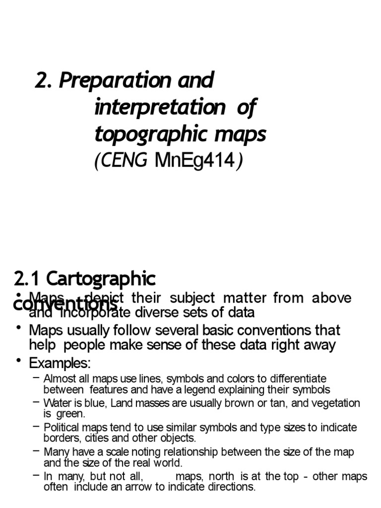 Preparation and Interpretation of Topographic Maps PDF Map Area