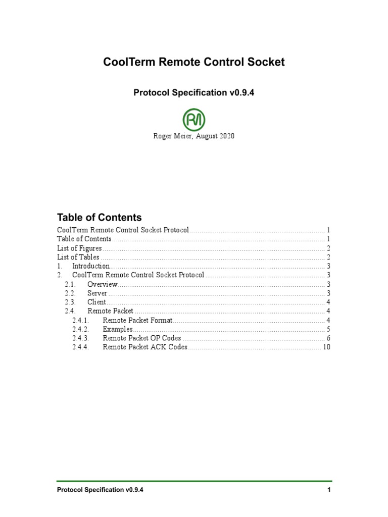 Remote Control Socket Protocol | PDF | Transmission Control Protocol ...