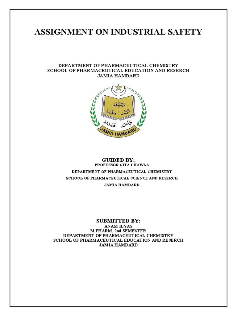 Industrial Safety Assignment Overview | PDF | Sewage Treatment ...