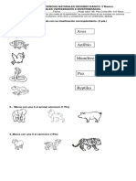 Evaluacion Animales Vertebrados e Invertebrados