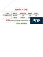 Horario de Clase Segundo