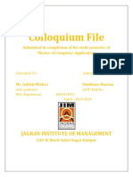 Colloquium File: Jagran Institute of Management