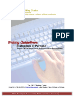 Statements of Purpose Guidelines and Sample Essays