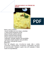 Escondidinho de Bacalhau Ao Creme de Requeijao Cremoso