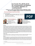 Noticias Sobre Covid-19 Y 2019-Ncov en Medios de Comunicación de España: El Papel de Los Medios Digitales en Tiempos de Confinamiento