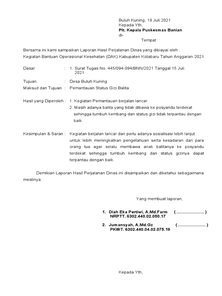 Laporan Pemantauan Gizi Balita 2021 | PDF | Ilmu Sosial
