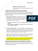 Evaluación Económica de Proyectos - Raúl Pérez 18-1551
