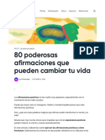 80 Poderosas Afirmaciones Que Pueden Cambiar Tu Vida