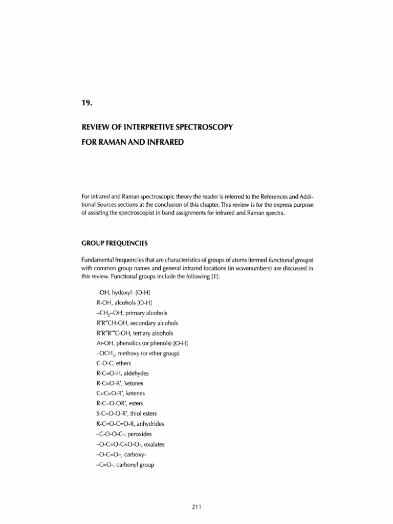 Raman and Infrared Spectroscopy Review | PDF | Infrared Spectroscopy ...