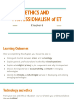 ETHICS AND PROFESSIONALISM of ET Chapter 6