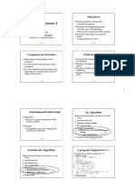 Computer Science 1 (1E3) : Objectives