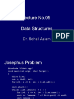 Lecture No.05 Data Structures: Dr. Sohail Aslam