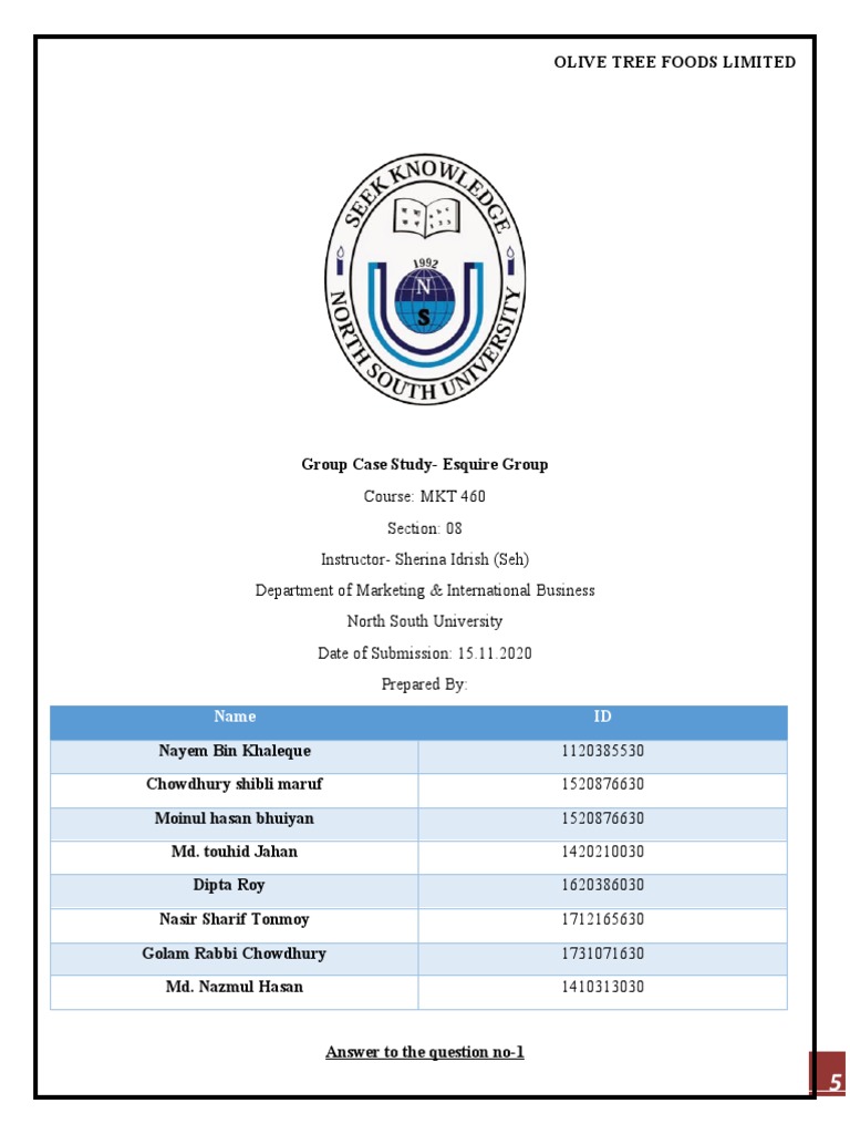 Olive Tree Foods Limited Name ID PDF Restaurants Foods