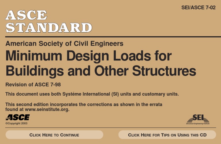 A AS SC CE E S ST TA AN ND DA AR RD D: Minimum Design Loads For ...