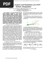 Modeling Analysis and Simulation of 2-DOF Robotic Manipulator