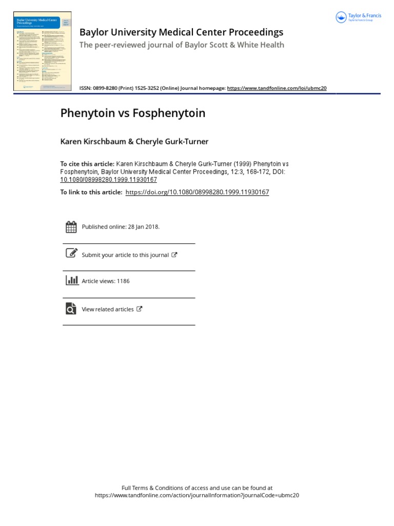 Comparing the Efficacy, Safety, and Cost-Effectiveness of Phenytoin and ...