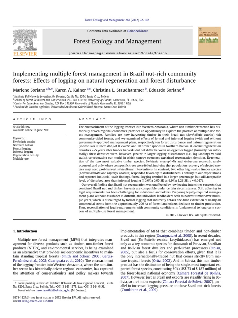 Lectura 12. Implementing Multiple Forest Management in Brazil Nut-Rich ...