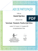 Certificado de Participação: Alexandre Pajeú Moura