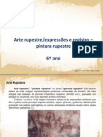 Arte Rupestre - Expressões e Registro Pintura Rupestre 6º Ano