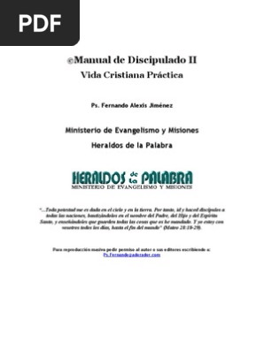 Manual De Discipulado Vida Cristiana Practica