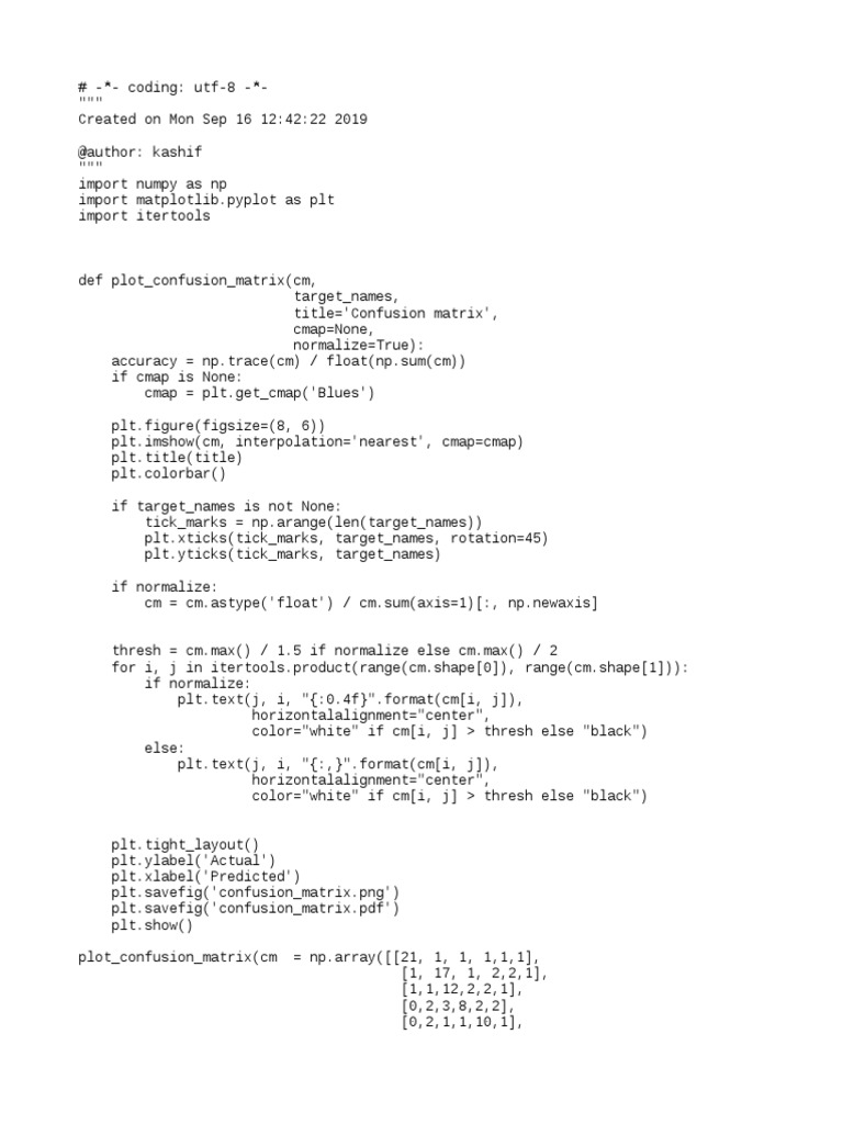 Draw Confusion Matrix | PDF
