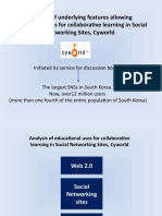 Analysis of Underlying Features Allowing Educational Uses For Collaborative Learning in Social Networking Sites, Cyworld