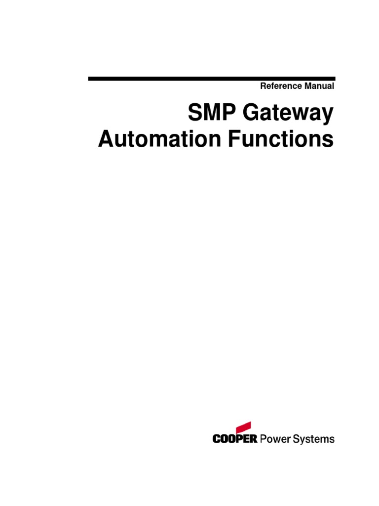 SMP Gateway Automation Functions | PDF | Programmable Logic Controller ...
