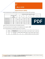 Grade thresholds for Cambridge IGCSE Combined Science March 2018 exam