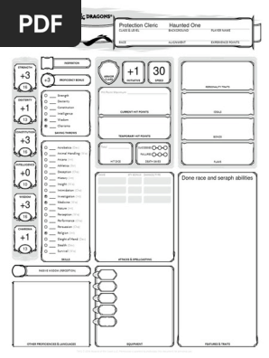 Blank Character Sheet