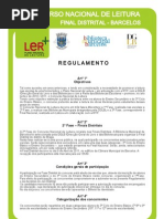 Concurso Nacional de Leitura -  Final Distrital Regulamento[1]