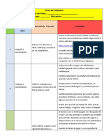 Plan de trabajo para el jardín de niños con actividades de aprendizaje