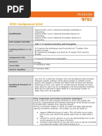 BTEC Assignment Brief: (For NQF Only)