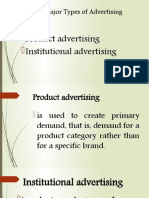 The Major Types of Advertising: Product Advertising Institutional Advertising