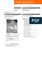 A2,1 Simple Past Tense Worksheet