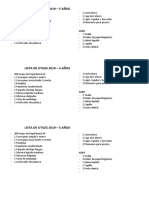 Lista de Utiles 2019 5 Años