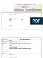 Prince Aris Christian School, Inc.: Learning Plan