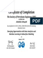 The Society of Petroleum Engineers - Printable Certificate