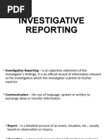 3. 7. Investigative Reporting