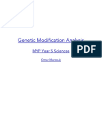 Genetic Modification Analysis: MYP Year 5 Sciences