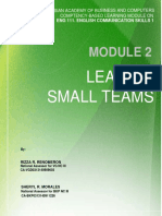 Module 2 Leading Small Teams