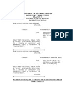 Republic of The Philippines Regional Trial Court: Branch X Fourth Judicial Region Balayan, Batangas