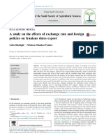 A Study On The Effects of Exchange Rate and Foreign Policies On Iranians Dates Export