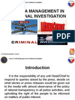 Media Management in Criminal Investigation