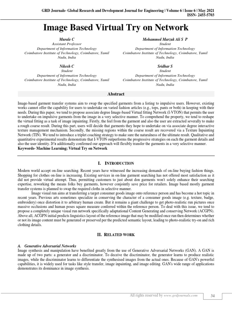 Image-Based Virtual Try-On Network | PDF | Image Segmentation | Deep ...